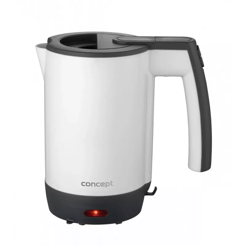 Concept RK7030 kelioninis elektrinis virdulys 0,5 l su 2 puodeliais, baltas