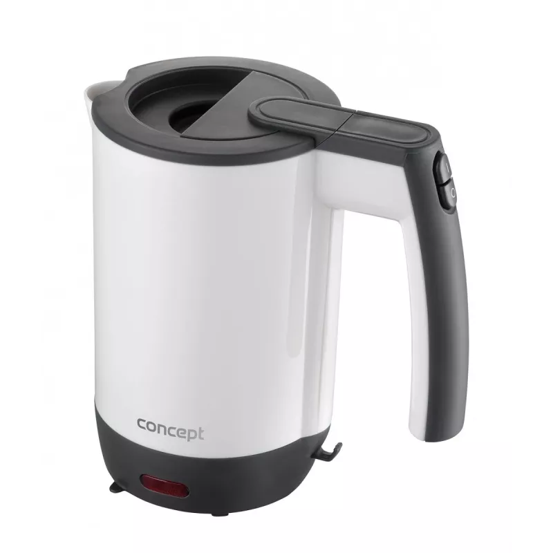 Concept RK7030 kelioninis elektrinis virdulys 0,5 l su 2 puodeliais, baltas