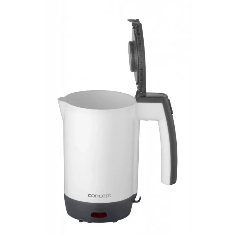 Concept RK7030 kelioninis elektrinis virdulys 0,5 l su 2 puodeliais, baltas