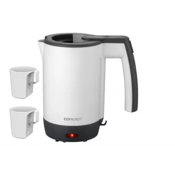Concept RK7030 kelioninis elektrinis virdulys 0,5 l su 2 puodeliais, baltas