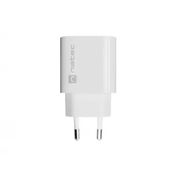 NATEC Ribera sieninis įkroviklis 1x USB-A 18W baltas