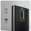 AXAGON EEM2-SD2B išorinis korpusas 10Gbps M.2 NVMe/SATA SSD su LED ekranu, USB-C, juodas