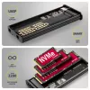 AXAGON EEM2-SD2B išorinis korpusas 10Gbps M.2 NVMe/SATA SSD su LED ekranu, USB-C, juodas