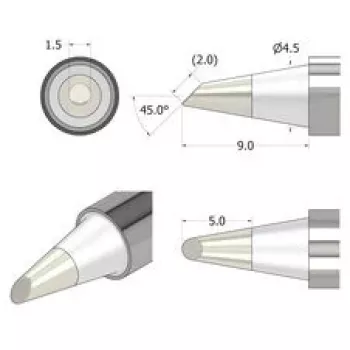 iFixit FixHub litavimo antgalis kūginis-pjūklinis 1,5 mm sidabrinis