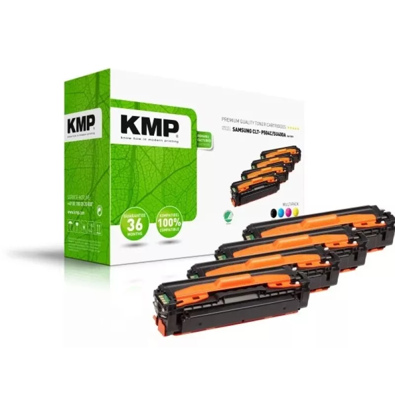 KMP Toner Combo Pack suderinamas su Samsung CLT-K504S/CLT-C504S/CLT-Y504S/CLT-M504S juoda, žydra, purpurinė, geltona 4 vnt. pakuotė