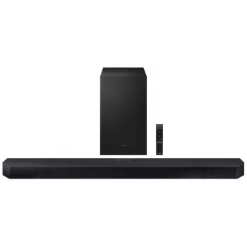 Samsung HW-Q600H 3.1.2 kanalų garso juosta su belaidžiu žemų dažnių garsiakalbiu, Dolby Atmos, DTS:X, Bluetooth, juoda