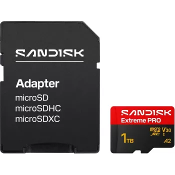 SanDisk Extreme PRO microSDXC 1TB UHS-I V30 A2 Atminties Kortelė su SD Adapteriu