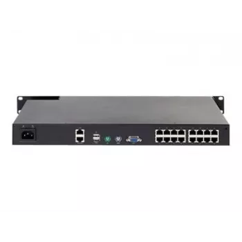 APC KVM1116R KVM Switch - 1 vietinis vartotojas, 16 prievadų, VGA, USB, 1U montavimui į stelažą