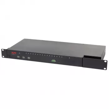 APC KVM1116R KVM Switch - 1 vietinis vartotojas, 16 prievadų, VGA, USB, 1U montavimui į stelažą