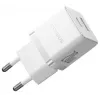 Baseus Palm 20W USB-C + USB-A sieninis įkroviklis, baltas