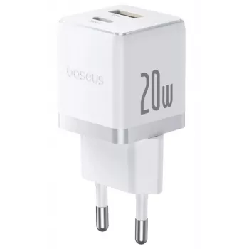 Baseus Palm 65W GaN5 USB-C greitasis įkroviklis baltas