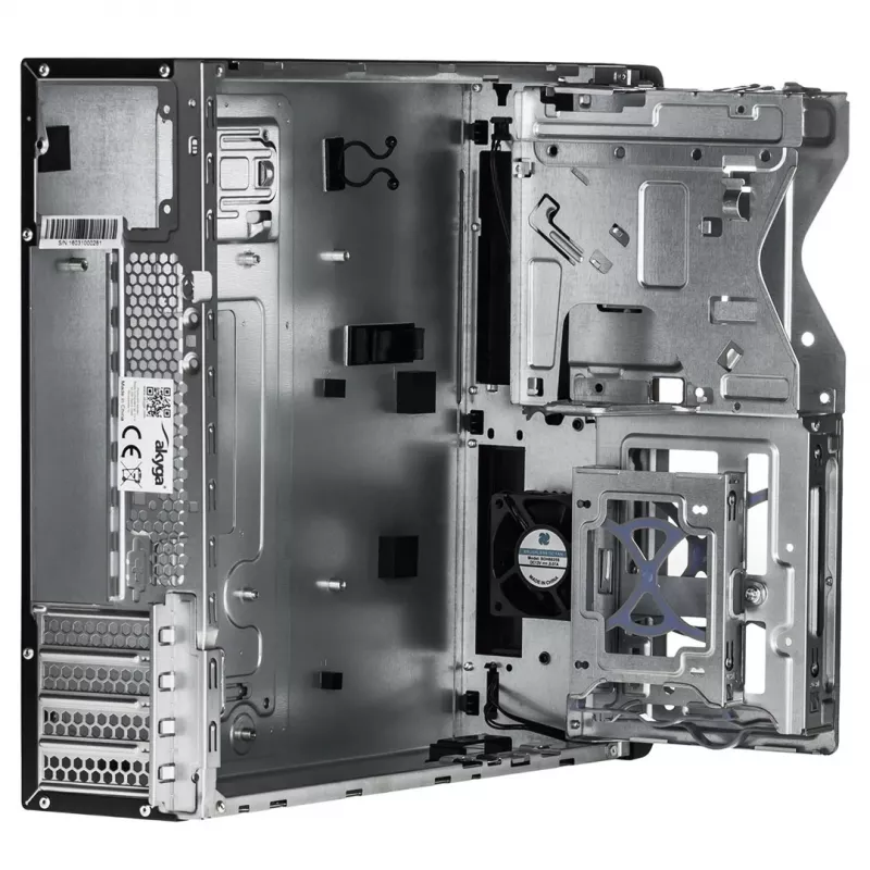Akyga AK-502-02BK SFF kompiuterio korpusas, Micro ATX / Mini ITX, 2x USB 3.0, be maitinimo bloko, juodas