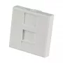 EFB Elektronik ET-25026 Centrinė plokštelė 22,5x45 mm 1 keystone lizdui, tiesi išvestis, gryna balta (RAL 9010)