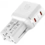VALUE USB kelioninis įkroviklis, EU/UK/US, 2x USB-C, 45W