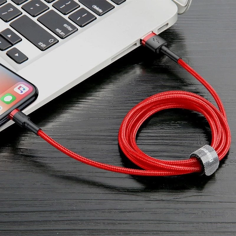 Baseus CALKLF-C09 USB-A – Lightning kabelis 2 m Raudonas