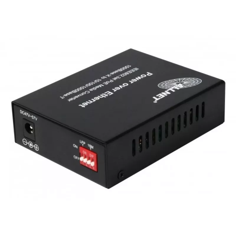 ALLNET PoE Media Converter 10/100/1000Base-T į 1000Base-SX/LX SFP Mini-GBIC, Single/Multi-Mode, 15,4W/30W PoE, ALL-MC202P-SFP1-PoE