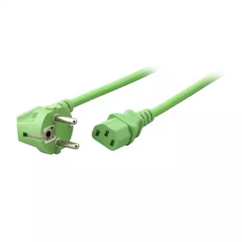 EFB Elektronik maitinimo laidas Schuko 90° - C13 180°, žalias, 1,8 m, 3 x 0,75 mm²