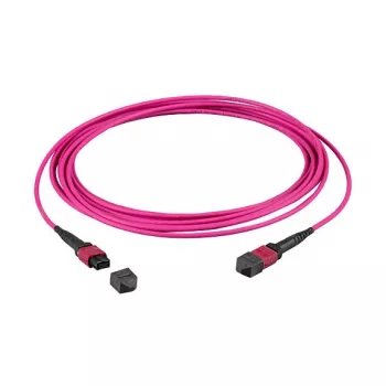 EFB-Elektronik MTP Female to MTP Female 12-Fiber OM4 Patch Cable, LSZH, Erika Violet, Type B, 2m