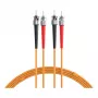 EFB Elektronik ECOFIBER Duplex ST-ST OM1 šviesolaidinis jungiamasis laidas, 3 m, LSZH, oranžinis, 3,0 mm