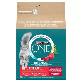 Purina ONE Sausas Kačių Ėdalas su Jautiena ir Kviečiais 2,8 kg
