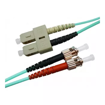 EFB Elektronik ECOFIBER Duplex Patch Cable SC-ST OM3 0,5m LSZH 3mm Aqua