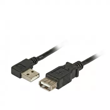EFB-ELEKTRONIK USB 2.0 ilginimo kabelis A (kampu) - A kištukas į lizdą, 3,0 m, juodas, Classic