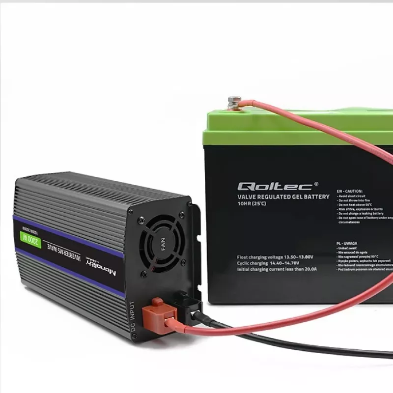 Qoltec Monolith 2000 MS Wave Voltage Converter 12V to 230V 1000/2000W USB