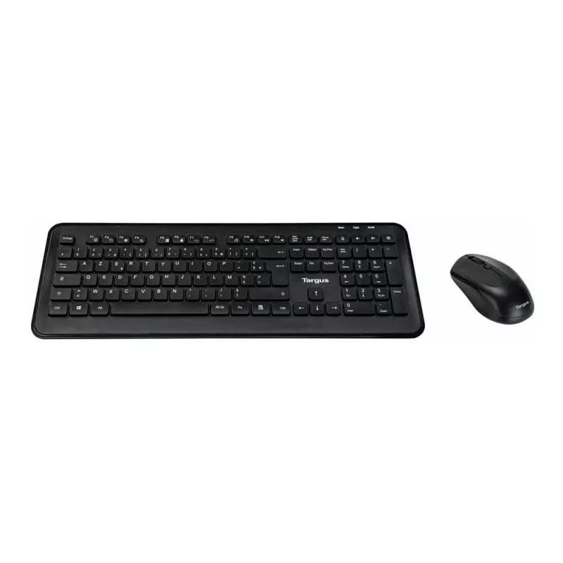 Targus AKM610FR belaidis klaviatūros ir pelės rinkinys – pilno dydžio – AZERTY – prancūziškas išdėstymas – juoda