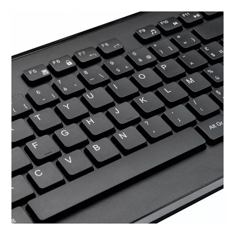 Targus AKM610FR belaidis klaviatūros ir pelės rinkinys – pilno dydžio – AZERTY – prancūziškas išdėstymas – juoda