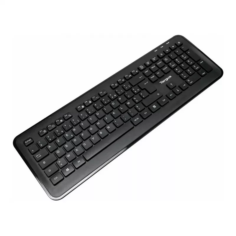 Targus AKM610FR belaidis klaviatūros ir pelės rinkinys – pilno dydžio – AZERTY – prancūziškas išdėstymas – juoda