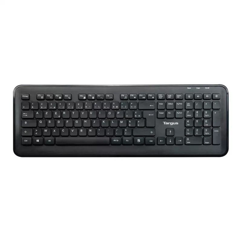 Targus AKM610FR belaidis klaviatūros ir pelės rinkinys – pilno dydžio – AZERTY – prancūziškas išdėstymas – juoda