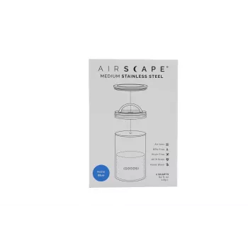 Airscape® nerūdijančio plieno aromato indas, vidutinis, matinis mėlynas