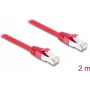 Delock RJ45 tinklo kabelis Cat.6A S/FTP 2 m raudonas (81185)
