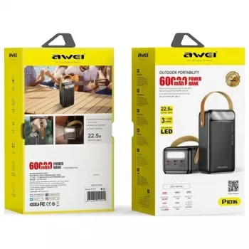 AWEI PowerBank P101K 60000mAh 22,5W Black