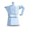 Bialetti MOKA EXCLUSIVE 3-Cup Stovetop Espresso Maker Light Blue (9061)