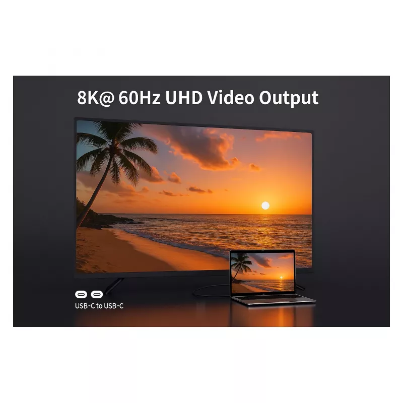 Equip USB-C 3.2 į USB-C aktyvus optinis kabelis 8K PD60W 5m juodas