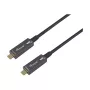 Equip USB-C 3.2 į USB-C aktyvus optinis kabelis 8K PD60W 5m juodas