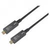 Equip USB-C 3.2 į USB-C aktyvus optinis kabelis (AOC) 8K 60W PD 10m juodas