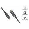 Equip USB-C 3.2 į USB-C aktyvus optinis kabelis (AOC) 8K 60W PD 10m juodas