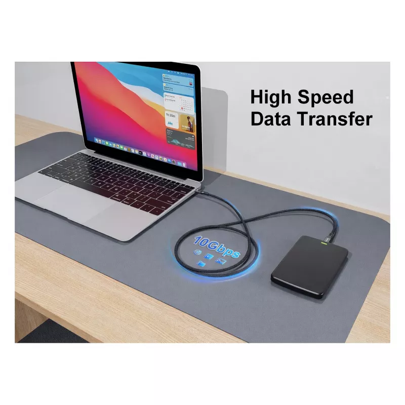 Equip USB-C 3.2 į USB-C aktyvus optinis kabelis (AOC) 8K 60W PD 10m juodas