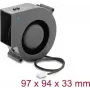 Delock Radialinis Pūstuvas 12 V DC 97 x 94 x 33 mm su 3 kontaktų jungtimi, juodas (67496)