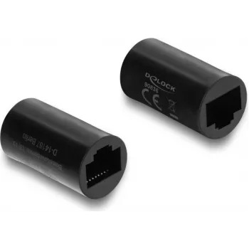 Delock RJ45 Kištukinė lizdinė jungtis Cat.6 cilindrinė juoda (90836)