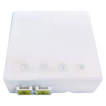 EFB Elektronik FTTH-BOX-IN-7 Dėžutė 4 SC-S arba LC-D Movoms 80x80 su Kabelio Kreiptuvu, Termosusitraukiančios Versijos
