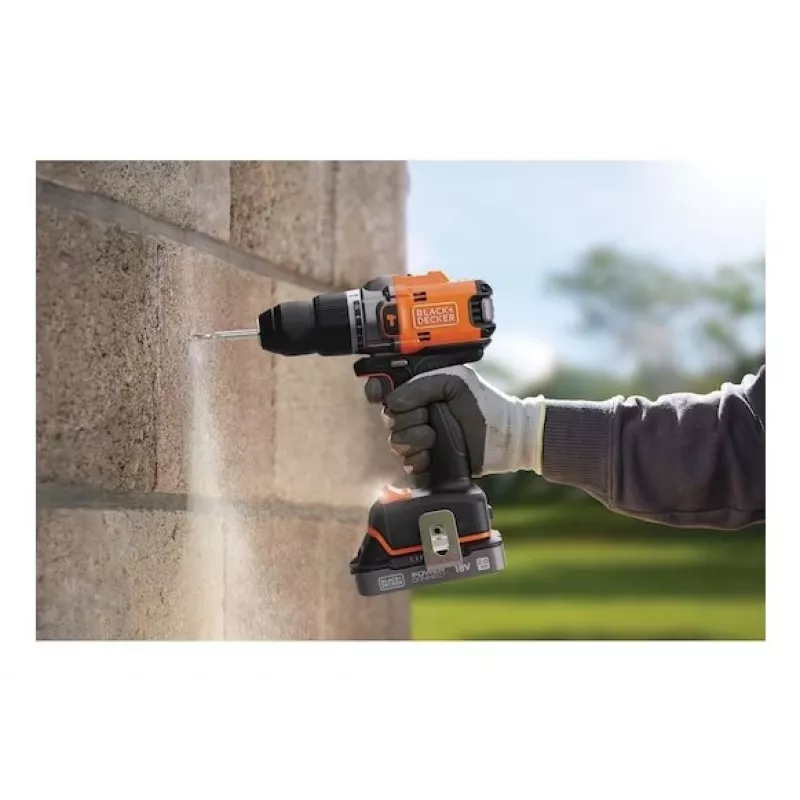 Black & Decker BLD683XN-XJ 680W 13mm Gręžtuvas su smūgio mechanizmu, Raktinis griebtuvas, 0-3000 aps./min., Juoda/Oranžinė
