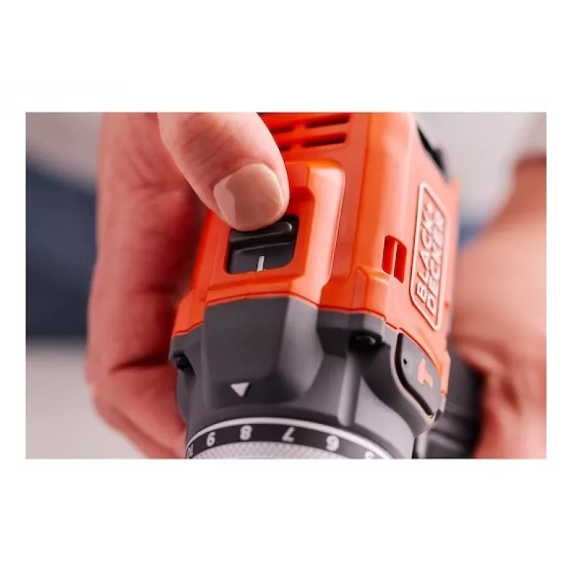Black & Decker BLD683XN-XJ 680W 13mm Gręžtuvas su smūgio mechanizmu, Raktinis griebtuvas, 0-3000 aps./min., Juoda/Oranžinė