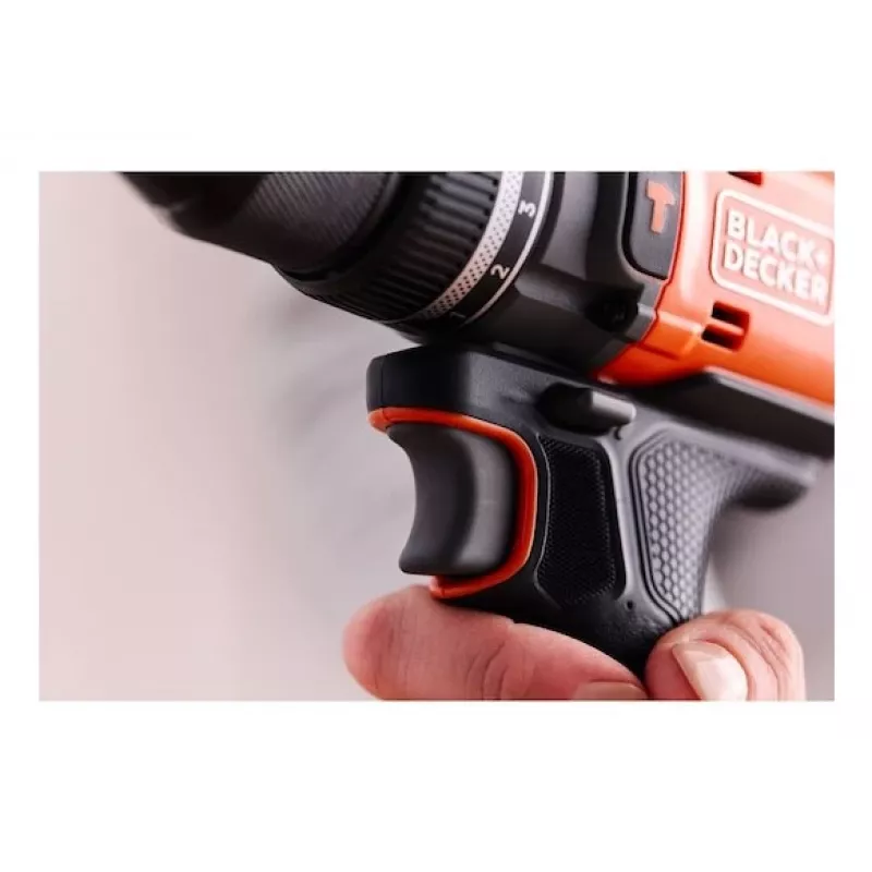 Black & Decker BLD683XN-XJ 680W 13mm Gręžtuvas su smūgio mechanizmu, Raktinis griebtuvas, 0-3000 aps./min., Juoda/Oranžinė