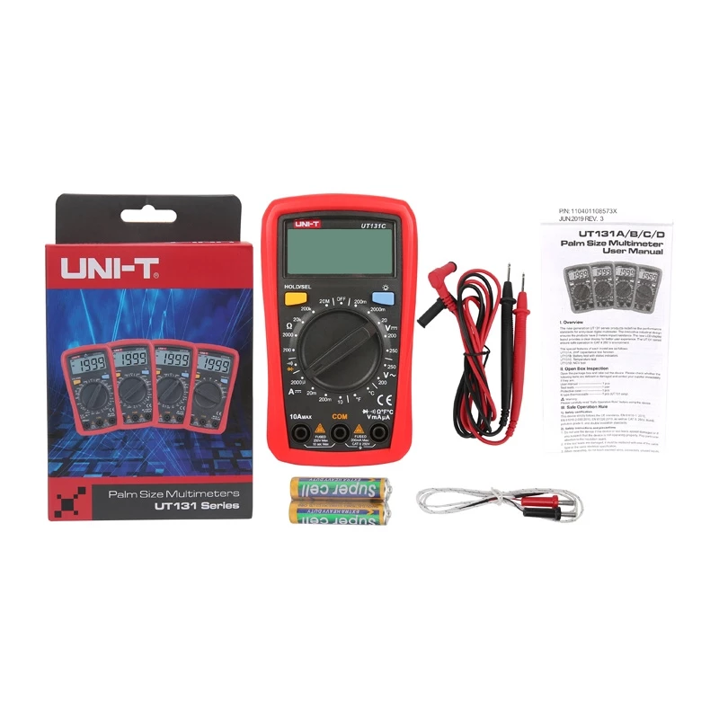 Uni-T Palm-Sized UT131C Skaitmeninis Multimetras
