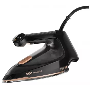 Braun FI7276BK Steam Iron - 2700W, EloxalPlus 3D BackGlide Soleplate, 230 g/min Steam Boost, Black