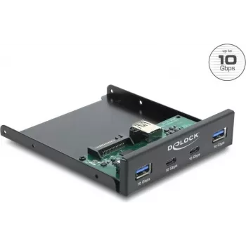 Delock priekinis skydelis 3,5 colio USB 10 Gbps 2 x USB Type-C + 2 x USB Type-A (64369)