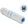 Delock RJ45 moteriškas į moterišką jungtuvas Cat.6A su M23.5 x 1,5 mm sriegiu, IP68, apsaugotas nuo dulkių ir vandens, baltas (90661)